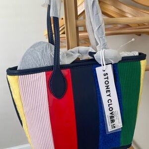Stoney Clover Lane Colorful Striped Tote